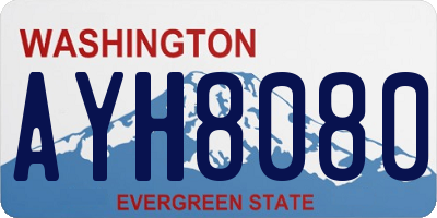 WA license plate AYH8080