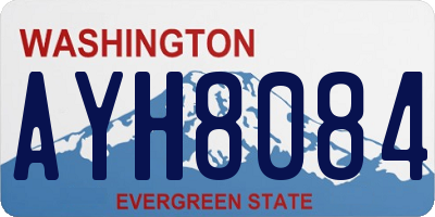 WA license plate AYH8084