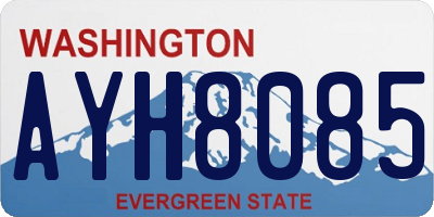 WA license plate AYH8085