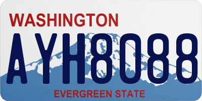 WA license plate AYH8088