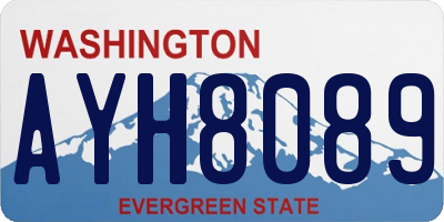 WA license plate AYH8089