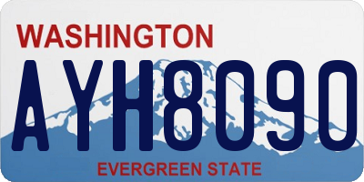 WA license plate AYH8090
