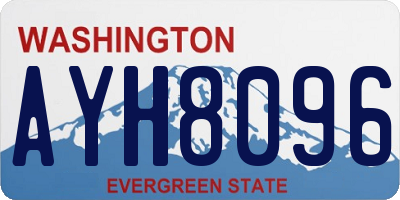 WA license plate AYH8096