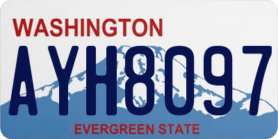 WA license plate AYH8097