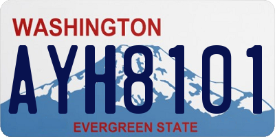 WA license plate AYH8101