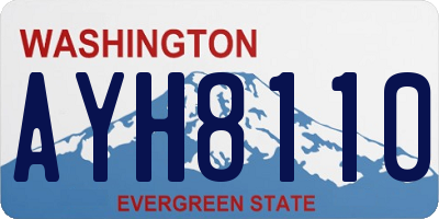 WA license plate AYH8110