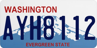 WA license plate AYH8112