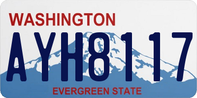 WA license plate AYH8117