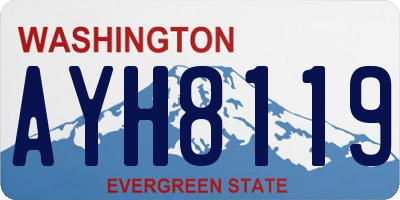 WA license plate AYH8119