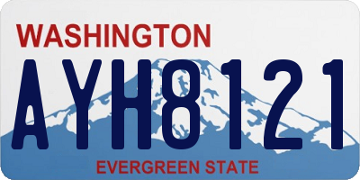 WA license plate AYH8121