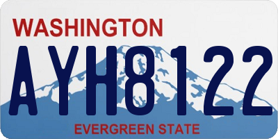 WA license plate AYH8122