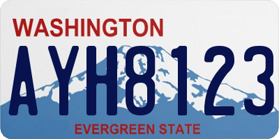 WA license plate AYH8123