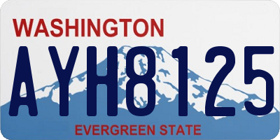 WA license plate AYH8125