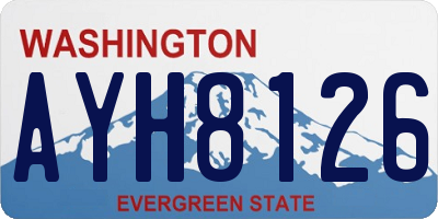WA license plate AYH8126