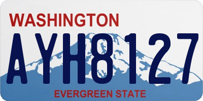 WA license plate AYH8127