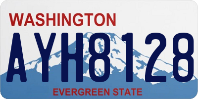 WA license plate AYH8128