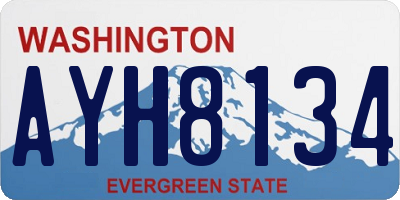WA license plate AYH8134