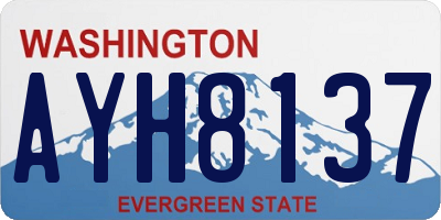WA license plate AYH8137