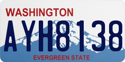 WA license plate AYH8138