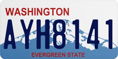 WA license plate AYH8141