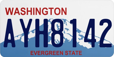 WA license plate AYH8142