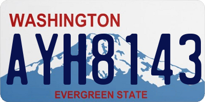 WA license plate AYH8143