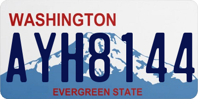 WA license plate AYH8144
