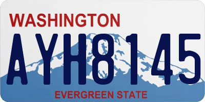 WA license plate AYH8145