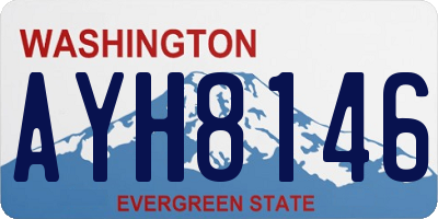 WA license plate AYH8146