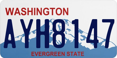 WA license plate AYH8147