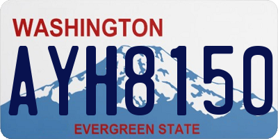 WA license plate AYH8150