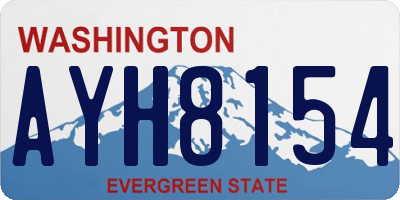 WA license plate AYH8154