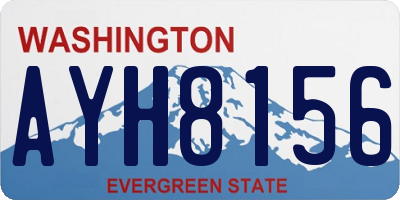 WA license plate AYH8156