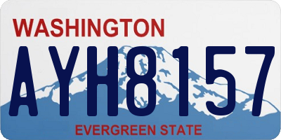 WA license plate AYH8157