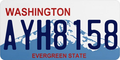 WA license plate AYH8158
