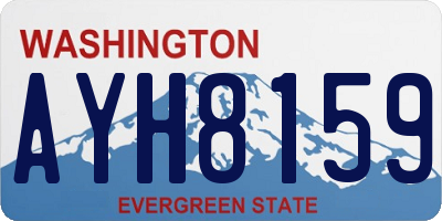 WA license plate AYH8159