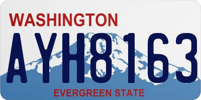 WA license plate AYH8163