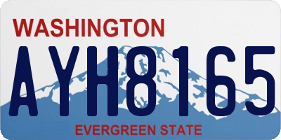WA license plate AYH8165