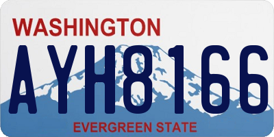 WA license plate AYH8166