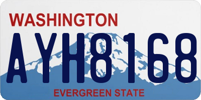WA license plate AYH8168