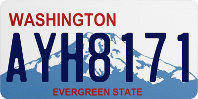 WA license plate AYH8171