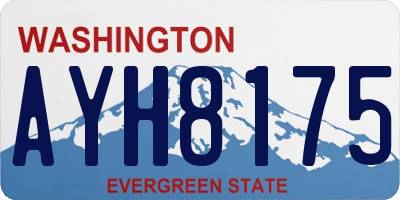 WA license plate AYH8175
