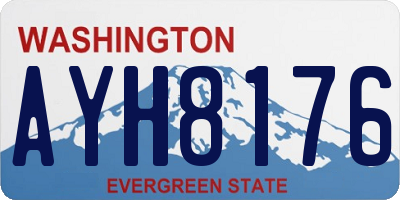 WA license plate AYH8176