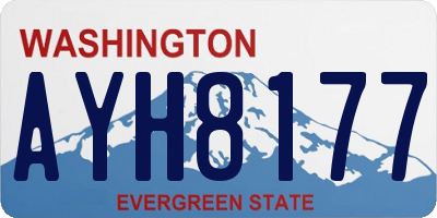 WA license plate AYH8177