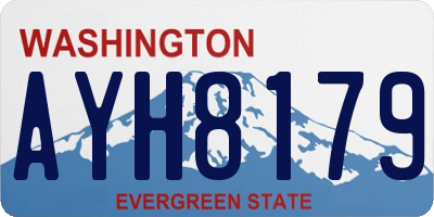 WA license plate AYH8179