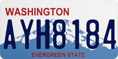 WA license plate AYH8184