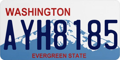 WA license plate AYH8185