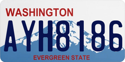WA license plate AYH8186