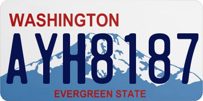 WA license plate AYH8187