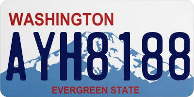 WA license plate AYH8188